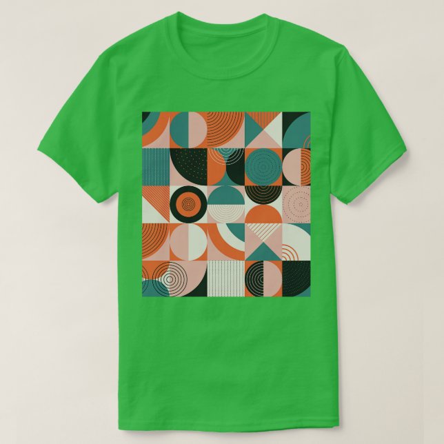 T-shirt Motif géométrique moderne rétro du milieu du siècl (Design devant)