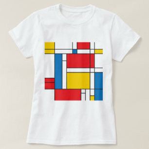 T-shirt Motif graphique inspiré par Mondrian moderne