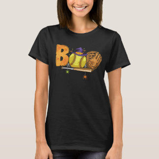 T-shirt Motif Halloween Boo Softball