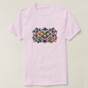 T-Shirt Motif Humain Abstrait Coloré Moderne