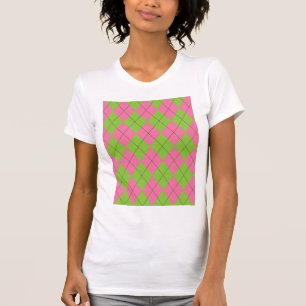 T-shirt Motif Jacquard rose et vert