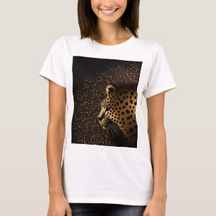 T-shirt Motif Jaguar Doré