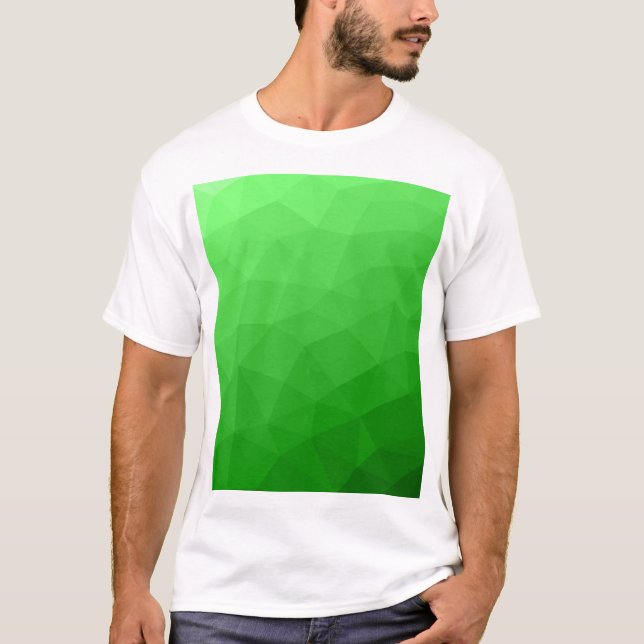 T-shirt Motif lumineux à maillage géométrique dégradé vert (Devant)