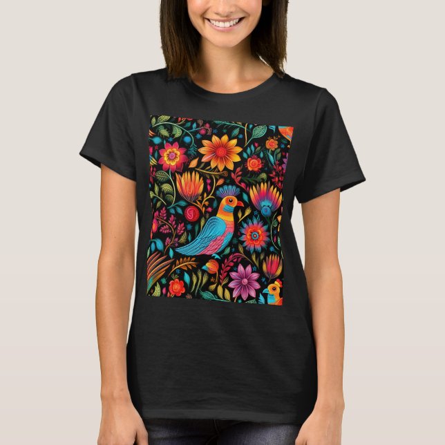 T-shirt Motif mexicain coloré (Devant)