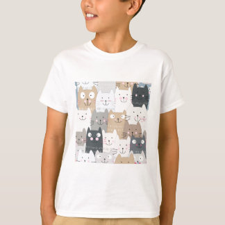 T-shirt Motif mignon de gris bleu de chat de chaton de