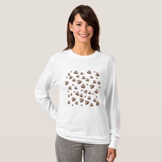 T-shirt Motif mignon d'Emoji de dunette (Devant entier)