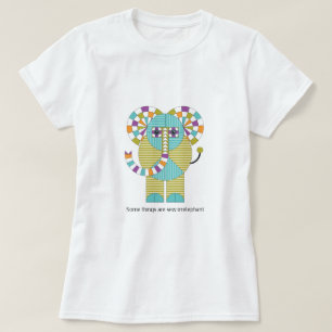 T-shirt Motif moderne espiègle d'édredon d'éléphant