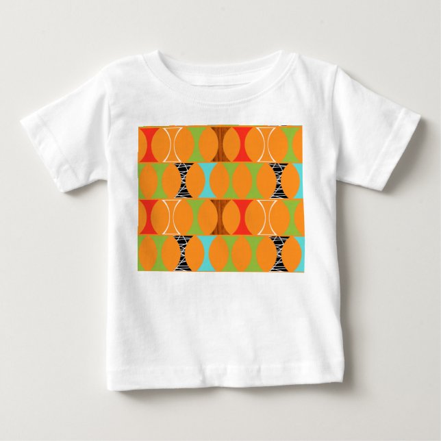 T-shirt Motif moderne orange du milieu du siècle (Devant)