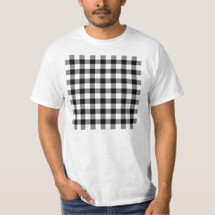 T-shirt Motif noir et blanc de guingan