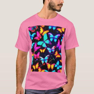 T-shirt Motif Papillon Néon