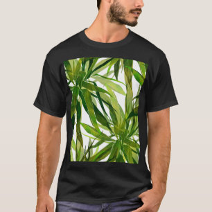 T-shirt Motif peint à la main Feuille de palme
