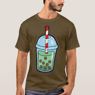 T-shirt Motif pourpre de thé bulle