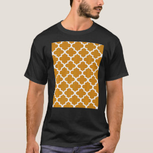 T-shirt Motif Quatrefoil En Blanc Aperçu Sur Blé Yello