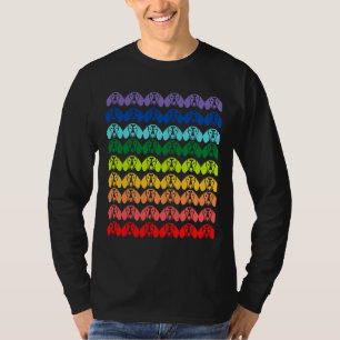 T-shirt Motif Rainbow Dachshund