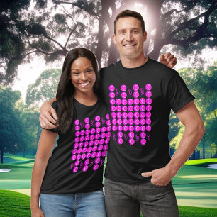 T-shirt Motif rétro rose dans le style tendance avec monog