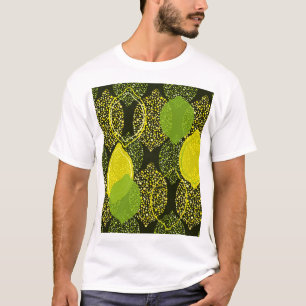 T-shirt Motif sans soudure au citron et à la chaux.