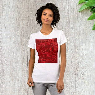 T-shirt Motif technologique de carte de circuit imprimé ré