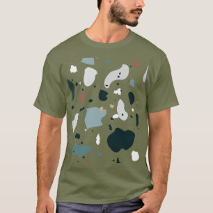 T-shirt Motif Terrazzo Moderne – Mer abstraite du milieu d