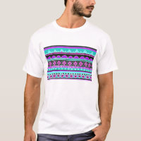 Motif tribal bleu et pourpre lumineux