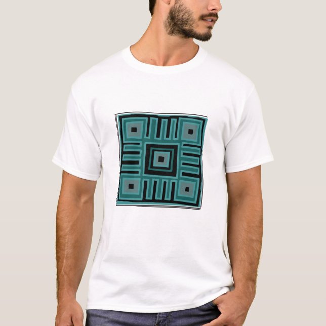 T-shirt motif tribal géométrique d'Afrique Abstraite (Devant)