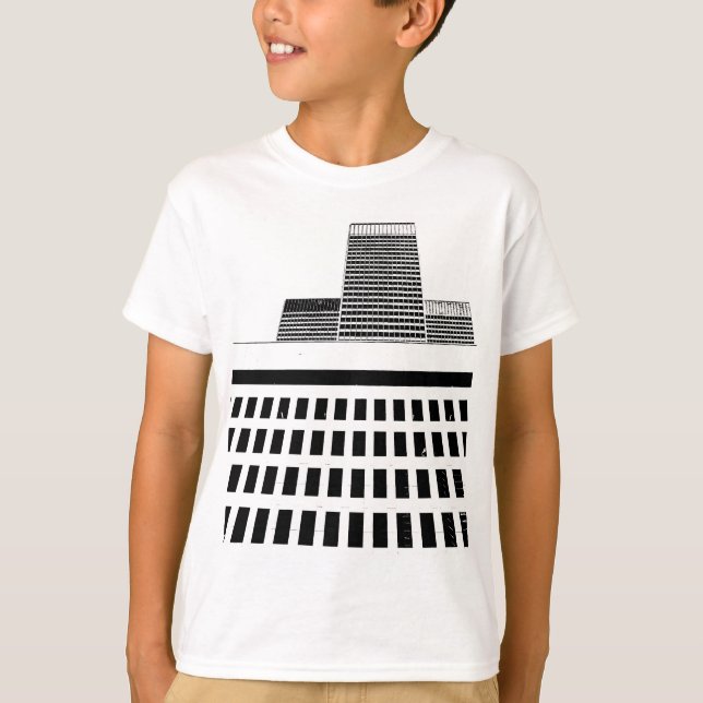 T-shirt Motif Windows haute vitesse Office en noir et blan (Devant)
