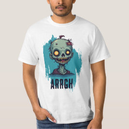 T-shirt Motif zombie bleu