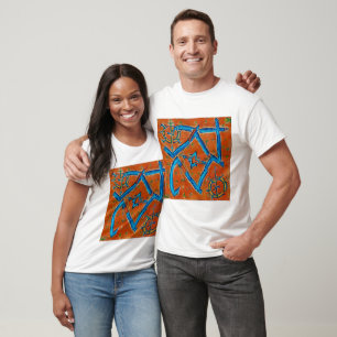 T-shirt Motifs berbères amazigh, signes et symboles abstra