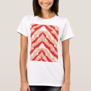T-shirt Motifs et motifs de texture rouge, orange et rose