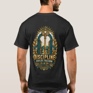 T-shirt Motivant Clé de la Discipline Construit la