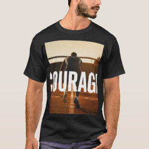 T-Shirt Motivant Courage Runner, Cadeau Athlète,
