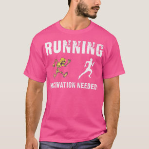 T-shirt Motivation course Squelette Chase drôle
