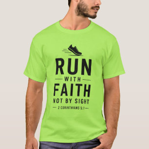 T-shirt Motivation de course biblique pour coureur chrétie
