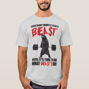 T-shirt Motivation de la musculation - Bête