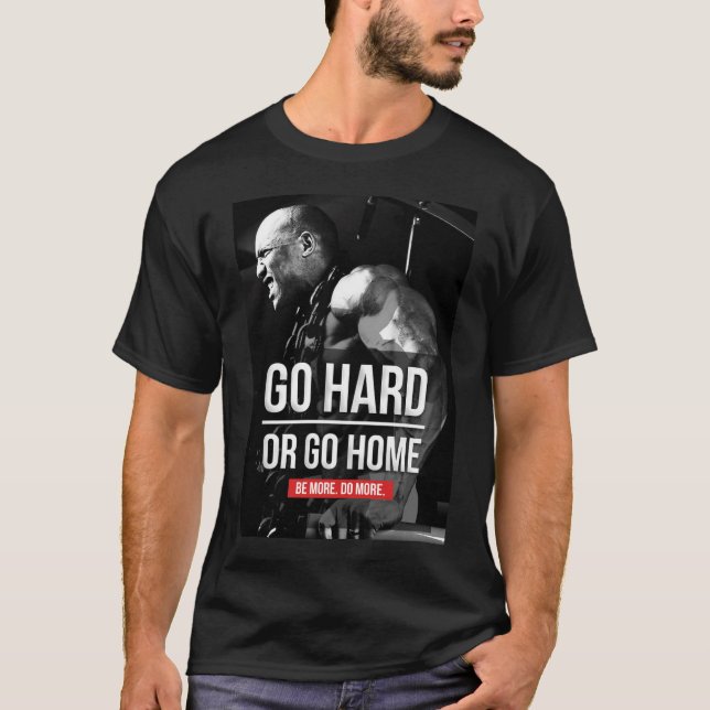 T-shirt Motivation de la musculation - Dégagez ou Rentrez  (Devant)