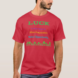 T-shirt Motivation des phrases, la chance est ce qui se pa