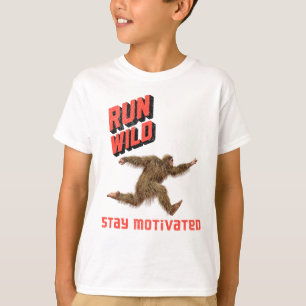 T-shirt Motivation Fitness Bigfoot Cours à Fond