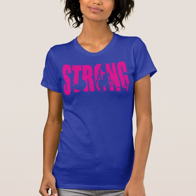 T-shirt Motivation pour l'haltérophilie des femmes - FORT (Devant)