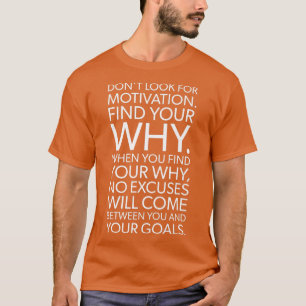 T-shirt Motivation vs Votre Pourquoi Succès, Hustle, Gym M