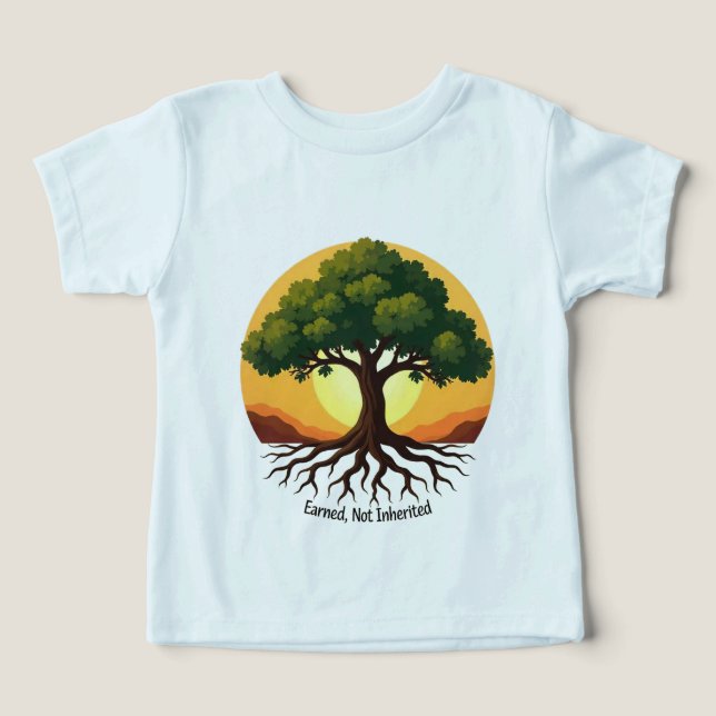 T-shirt Motivational Tree Roots Toddler (Design Recto)