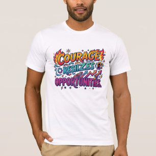 T-shirt motivationnel Courage Saisit les Opportuni
