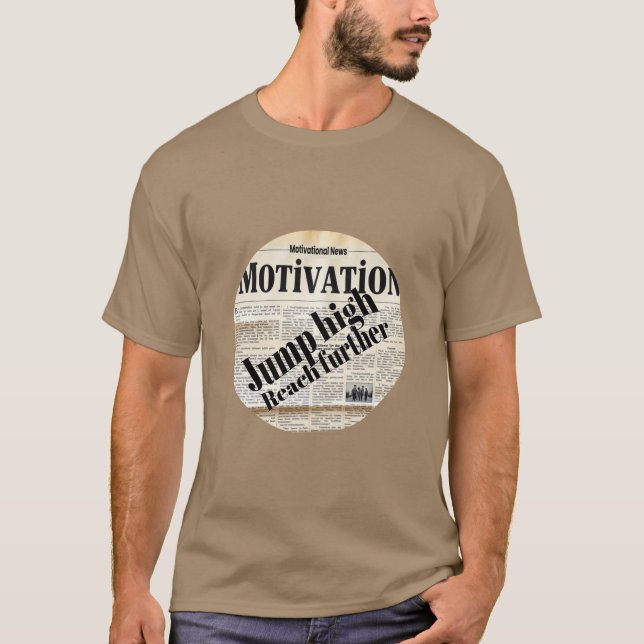 T-shirt Motivationnel : Sauter haut, aller plus loin (Devant)
