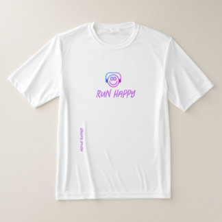 T-shirt Motive Runner Run Happy Moisture-Wicking Tee