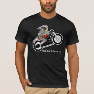 T-shirt Moto Art Déco, Rider, Casque, Ailes Customisées