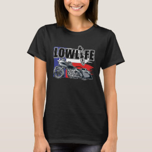 T-shirt Moto Bagger drapeau du Texas. Chicano Vicla Lowrid