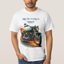 Moto classique en mouvement avec flammes