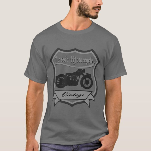 T-shirt Moto classique vintage (Devant)