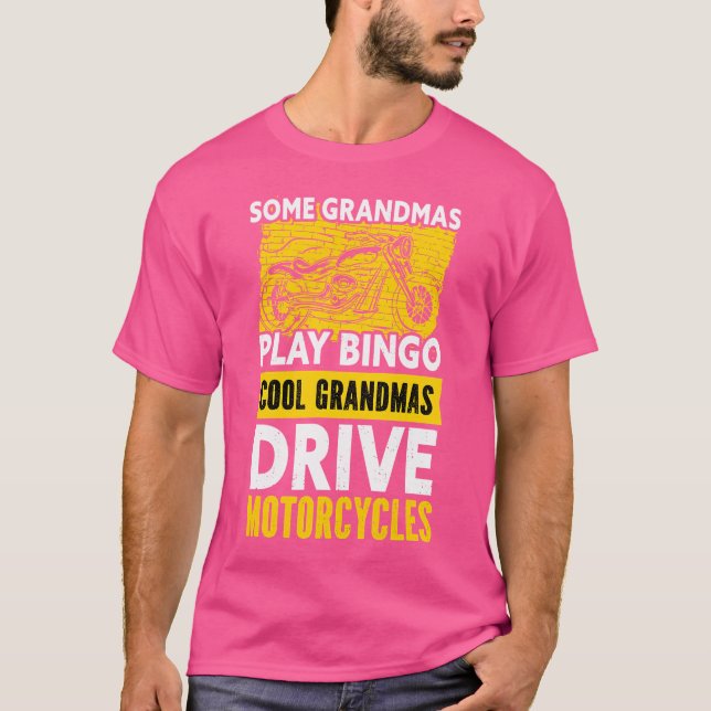 T-shirt Moto cool Grandmas Drive Moto (Devant)
