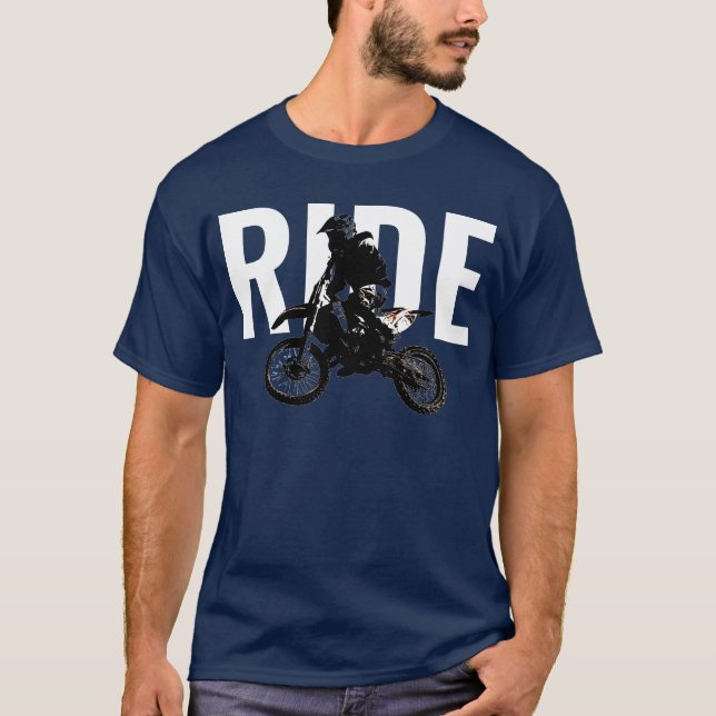 T-shirt Moto-cross Sport Pop Art Ride (Devant)
