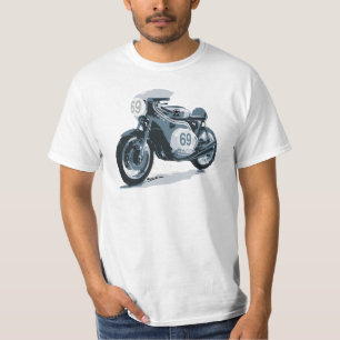 T-shirt Moto de classique de coureur de café