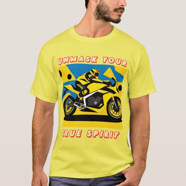T-shirt Moto de course et cavalier (Devant)